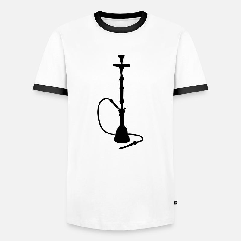 hookah - Men's Ringer Shirt - white/black