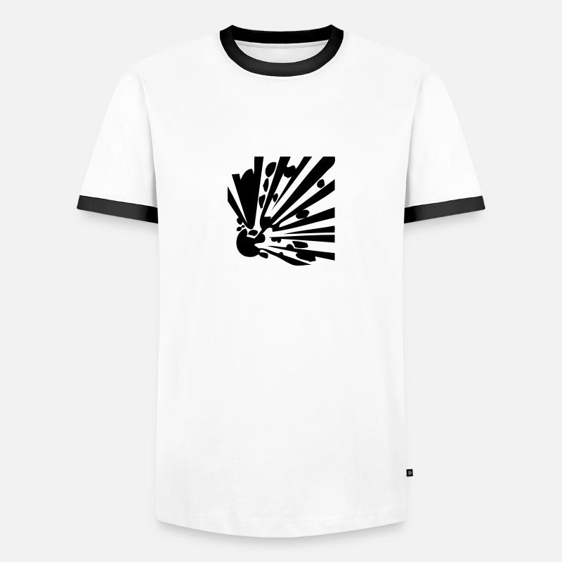 Explosive - Männer Kontrast-T-Shirt - Weiß/Schwarz