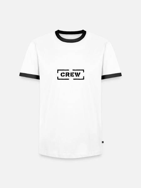 crew, staff, vip - Männer Kontrast-T-Shirt - Weiß/Schwarz