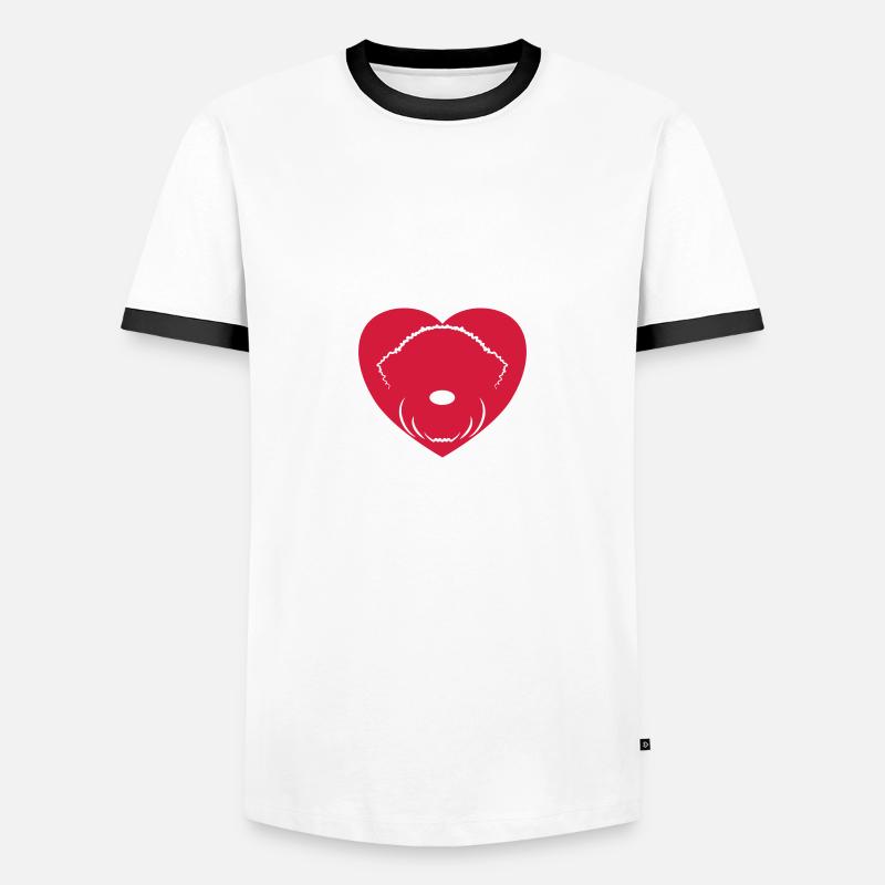 LR1 4 - Männer Kontrast-T-Shirt - Weiß/Schwarz