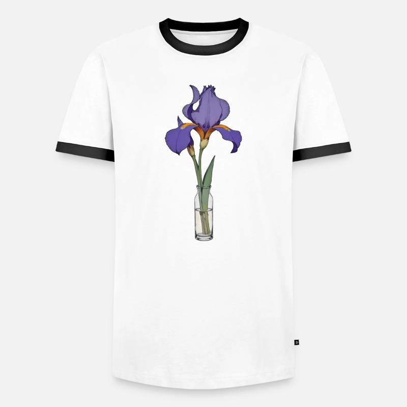 Iris - Men's Ringer Shirt - white/black