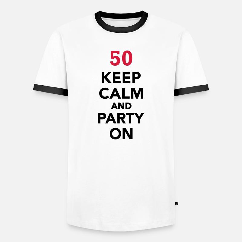 50th birthday - Men's Ringer Shirt - white/black