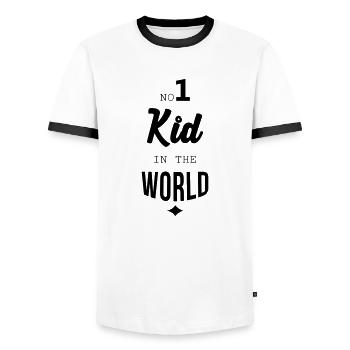 Teenager Teen Ado Jugendlicher Kid Enfant Kind - Men's Ringer Shirt - white/black - Front - AI Model Female 172 light (172cm) & AI Model Male 178 dark (178cm)
