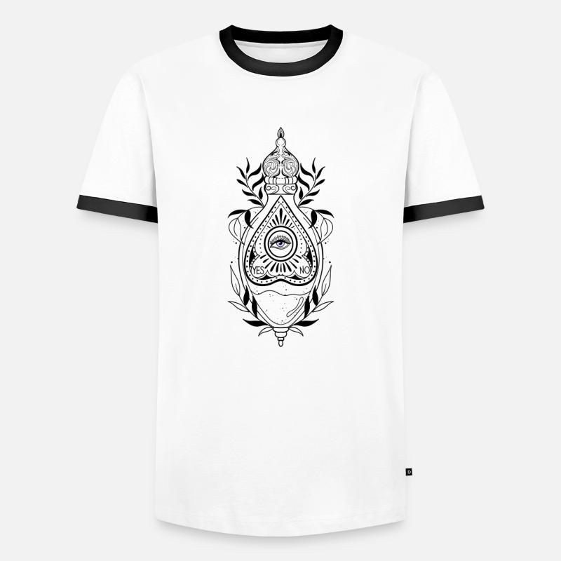 Flasche - Männer Kontrast-T-Shirt - Weiß/Schwarz