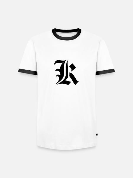 K - Men's Ringer Shirt - white/black