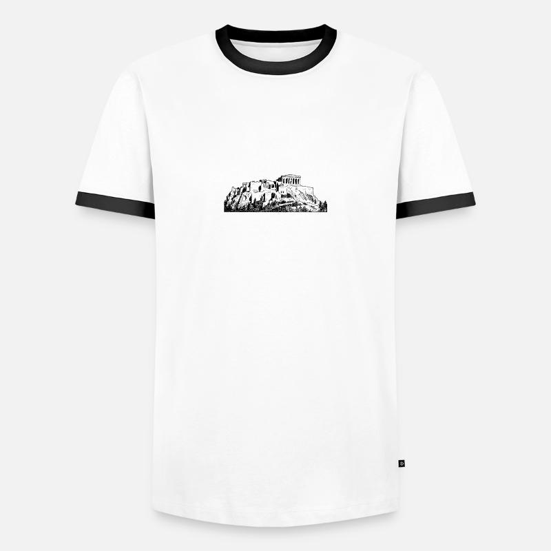 acropolis - Men's Ringer Shirt - white/black