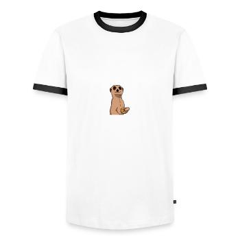 Miner Bitcoin BTC Kryptowährung Blockchain - Männer Kontrast-T-Shirt - Weiß/Schwarz - Vorne - AI Model Female 172 light (172cm) & AI Model Male 178 dark (178cm)