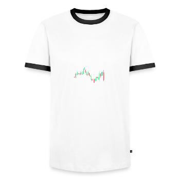 Nerv nicht bin am traden Aktienmarkt Börse Trader - Männer Kontrast-T-Shirt - Weiß/Schwarz - Vorne - AI Model Female 172 light (172cm) & AI Model Male 178 dark (178cm)