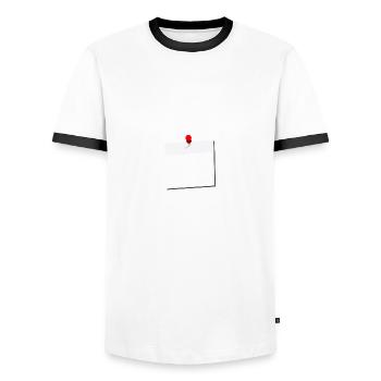 34th Birthday Born 1990 Birthday Gift - Men's Ringer Shirt - white/black - Front - AI Model Female 172 light (172cm) & AI Model Male 178 dark (178cm)