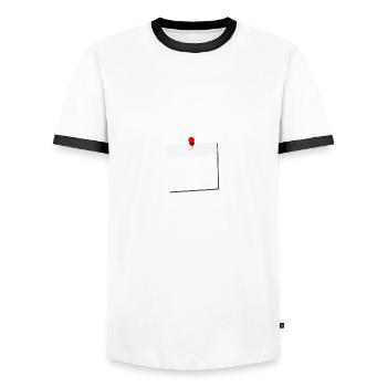 48th Birthday Born 1977 Birthday Gift - Men's Ringer Shirt - white/black - Front - AI Model Female 172 light (172cm) & AI Model Male 178 dark (178cm)