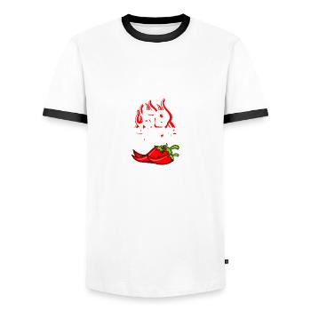 59th Birthday Born 1966 Birthday Gift - Men's Ringer Shirt - white/black - Front - AI Model Female 172 light (172cm) & AI Model Male 178 dark (178cm)