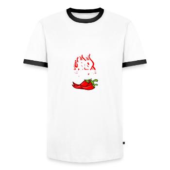 60ème anniversaire Né 1965 Cadeau d’anniversaire - T-shirt contrasté Homme - blanc/noir - Devant - AI Model Female 172 light (172cm) & AI Model Male 178 dark (178cm)