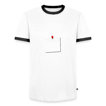 60ème anniversaire Né 1965 Cadeau d’anniversaire - T-shirt contrasté Homme - blanc/noir - Devant - AI Model Female 172 light (172cm) & AI Model Male 178 dark (178cm)
