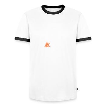 Chainsaw Wood Lumberjack Forester Forester - Men's Ringer Shirt - white/black - Front - AI Model Female 172 light (172cm) & AI Model Male 178 dark (178cm)