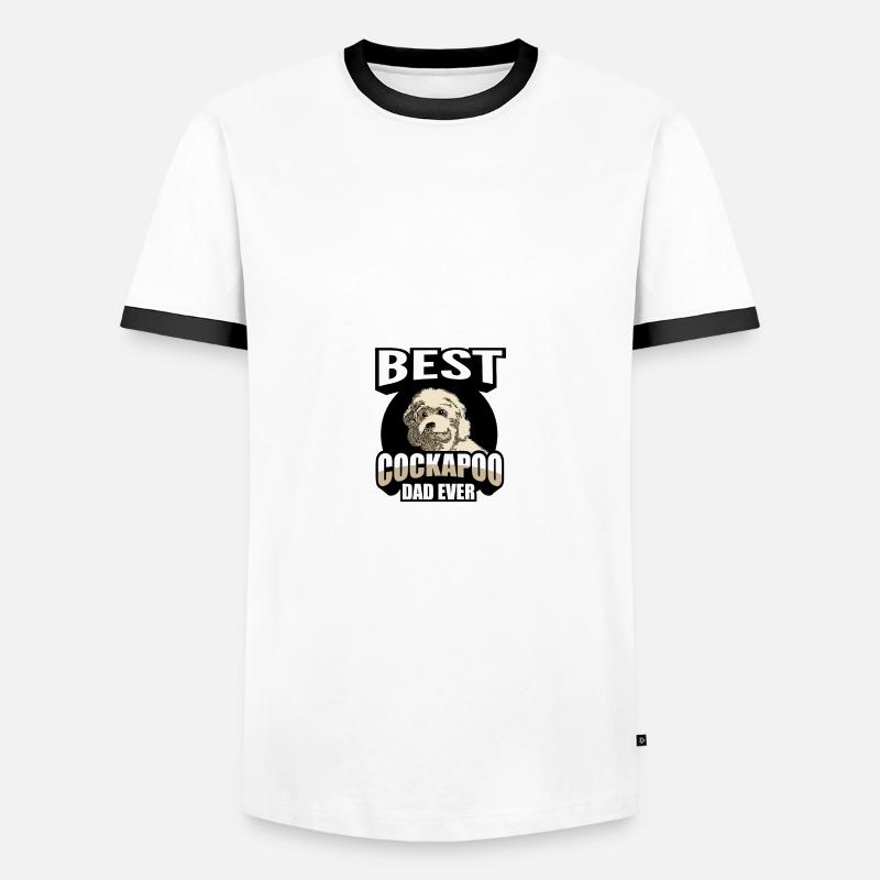 Cockapoo Hunderasse - Männer Kontrast-T-Shirt - Weiß/Schwarz