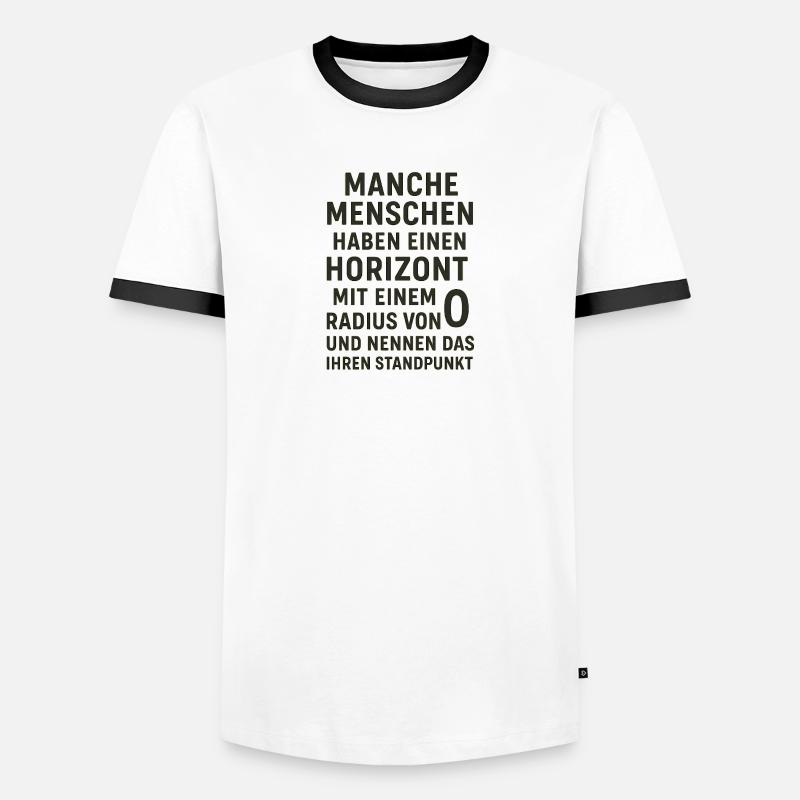 Zero Radius Horizon Viewpoint Saying - Men's Ringer Shirt - white/black