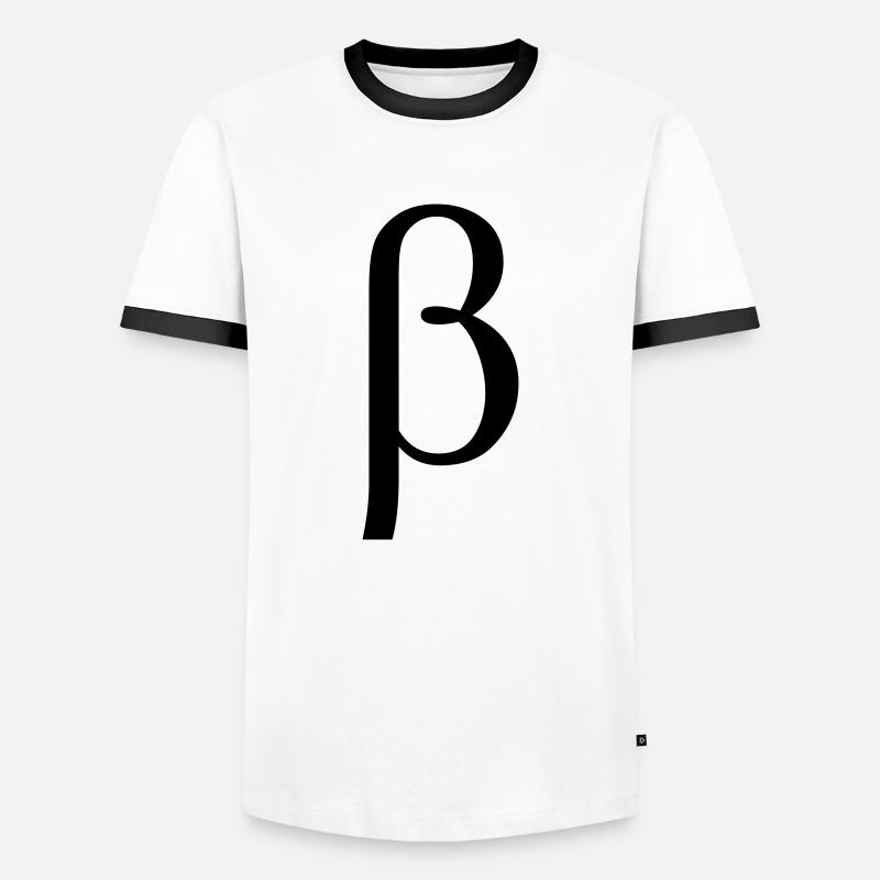 Beta griechischen Buchstaben - Männer Kontrast-T-Shirt - Weiß/Schwarz