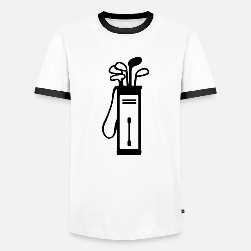 Golf - Men's Ringer Shirt - white/black