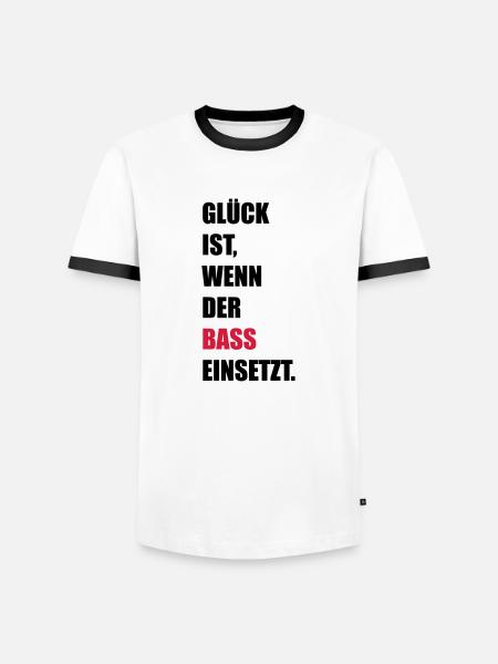 Musik - Männer Kontrast-T-Shirt - Weiß/Schwarz