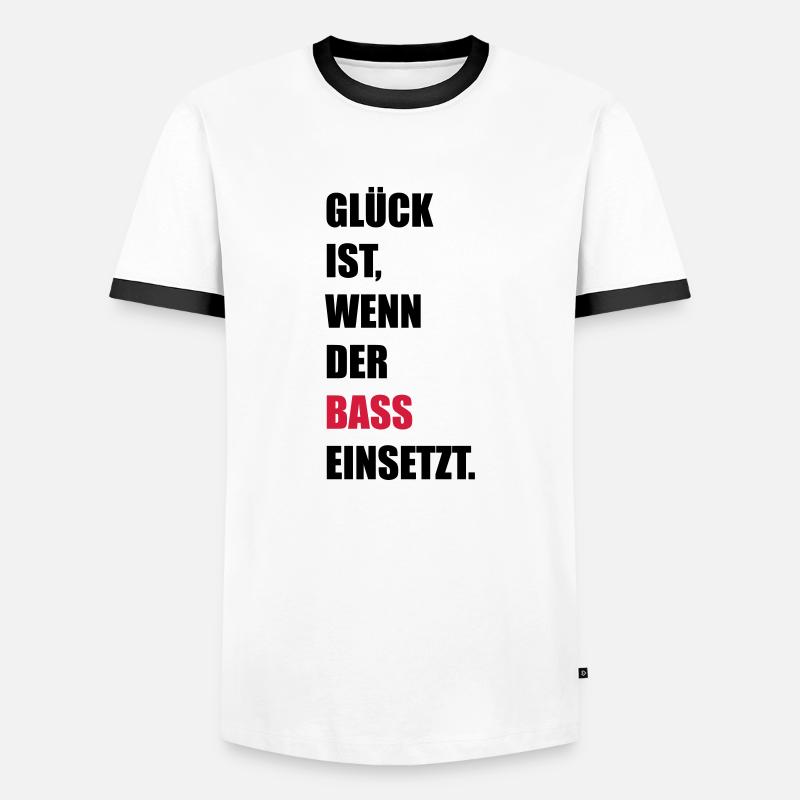 Musik - Männer Kontrast-T-Shirt - Weiß/Schwarz