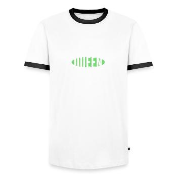 King on Queen - Homme partenaire - T-shirt contrasté Homme - blanc/noir - Devant - AI Model Female 172 light (172cm) & AI Model Male 178 dark (178cm)