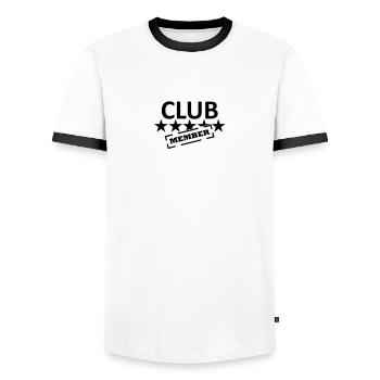 club - Männer Kontrast-T-Shirt - Weiß/Schwarz - Vorne - AI Model Female 172 light (172cm) & AI Model Male 178 dark (178cm)