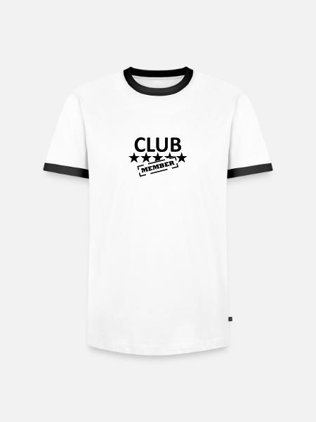 club - Männer Kontrast-T-Shirt - Weiß/Schwarz
