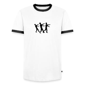 Zombies - Männer Kontrast-T-Shirt - Weiß/Schwarz - Vorne - AI Model Female 172 light (172cm) & AI Model Male 178 dark (178cm)