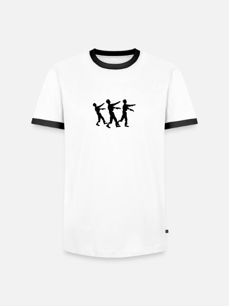 Zombies - Männer Kontrast-T-Shirt - Weiß/Schwarz