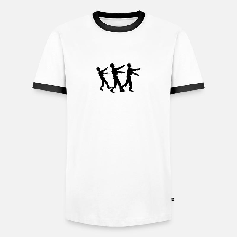 Zombies - Men's Ringer Shirt - white/black