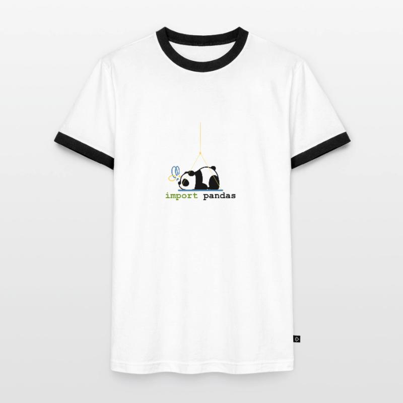 Python Jokes Import Pandas Programmation T-shirt contrasté Homme