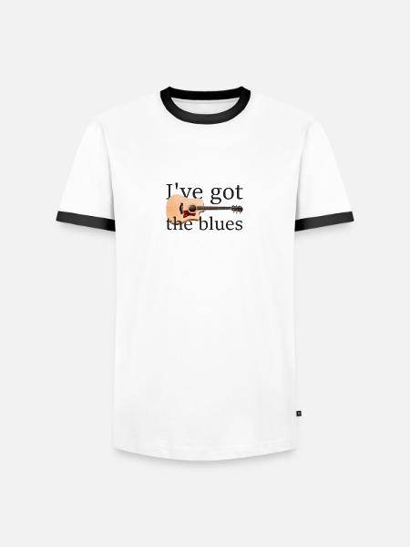 The blues - Men's Ringer Shirt - white/black