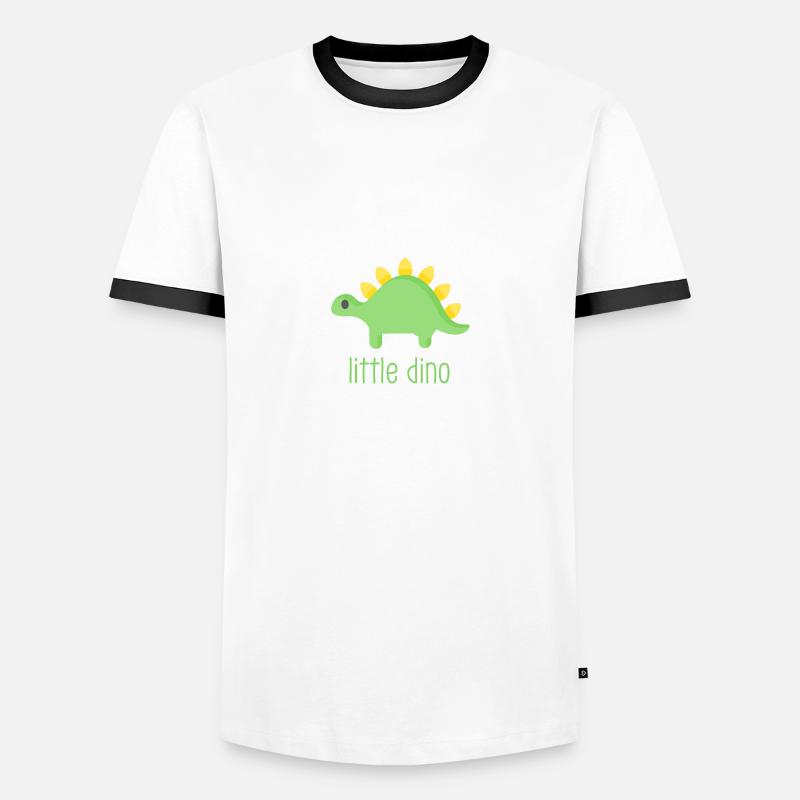 kleiner dino schönes geschenk - Männer Kontrast-T-Shirt - Weiß/Schwarz