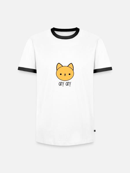 nice gift for dogs - Men's Ringer Shirt - white/black
