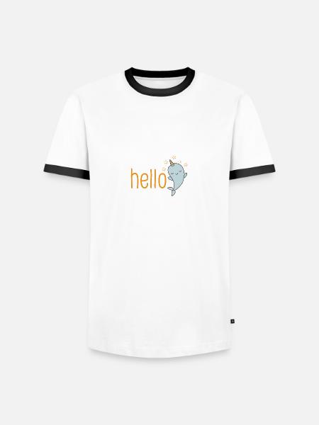 creative beautiful design, nice gift - Men's Ringer Shirt - white/black