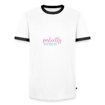 beau cadeau design - T-shirt contrasté Homme - blanc/noir - Devant - AI Model Female 172 light (172cm) & AI Model Male 178 dark (178cm)
