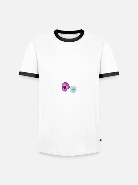 Zytologie und Zellen - Männer Kontrast-T-Shirt - Weiß/Schwarz