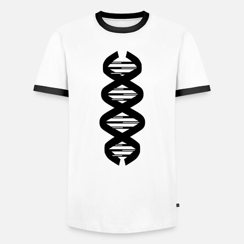 dna - Männer Kontrast-T-Shirt - Weiß/Schwarz