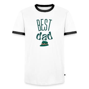 Best dad ever - T-shirt contrasté Homme - blanc/noir - Devant - AI Model Female 172 light (172cm) & AI Model Male 178 dark (178cm)