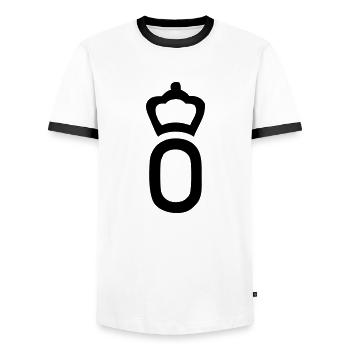 oldenburg - Men's Ringer Shirt - white/black - Front - AI Model Female 172 light (172cm) & AI Model Male 178 dark (178cm)