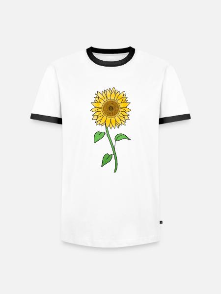 sunflower - Men's Ringer Shirt - white/black