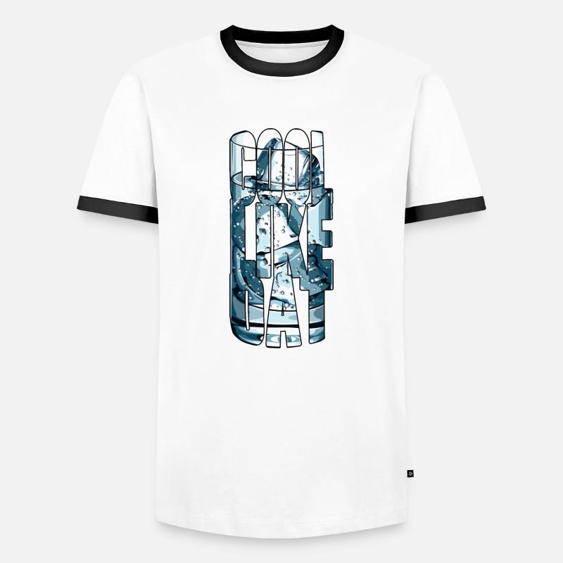 Cool wie Dat - Männer Kontrast-T-Shirt - Weiß/Schwarz