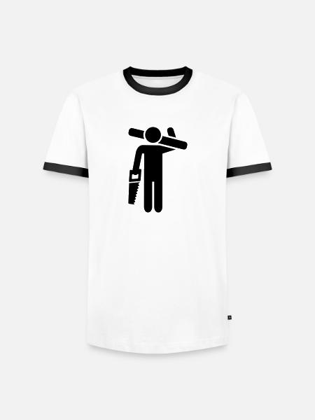 Carpenter - Men's Ringer Shirt - white/black