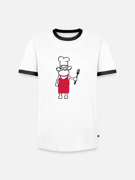 Sheep Cook - Men's Ringer Shirt - white/black
