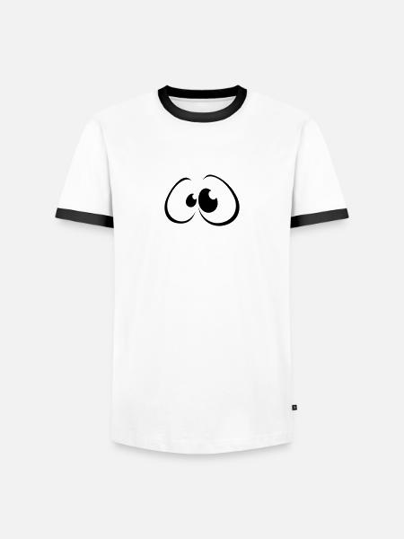 Eyes Design - Men's Ringer Shirt - white/black