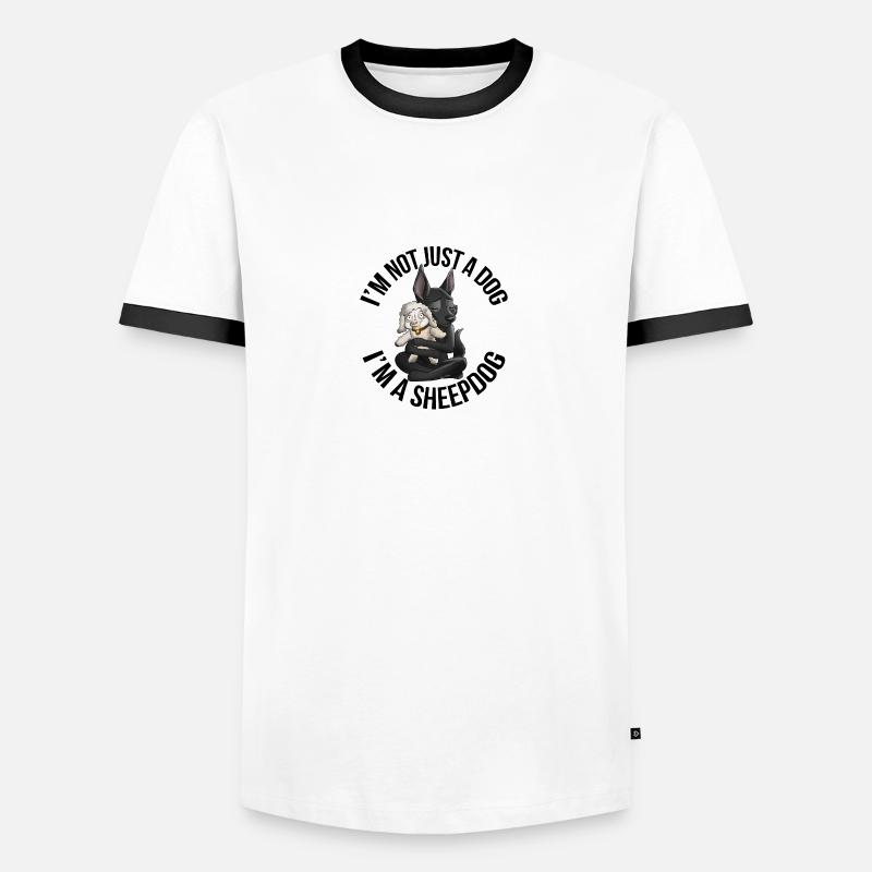 Kelpie Black Sheep - Men's Ringer Shirt - white/black