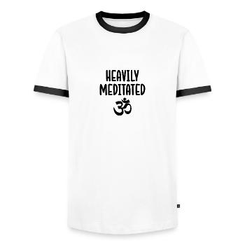 Cooler Yoga Spruch Geschenk Yogi - Männer Kontrast-T-Shirt - Weiß/Schwarz - Vorne - AI Model Female 172 light (172cm) & AI Model Male 178 dark (178cm)