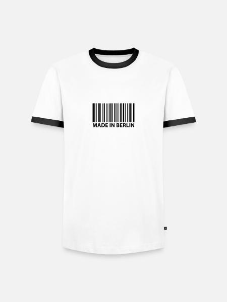 made in berlin - Männer Kontrast-T-Shirt - Weiß/Schwarz