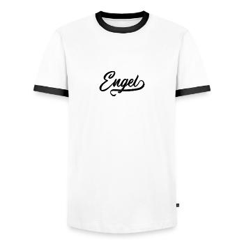 Engel Vintage - T-shirt contrasté Homme - blanc/noir - Devant - AI Model Female 172 light (172cm) & AI Model Male 178 dark (178cm)