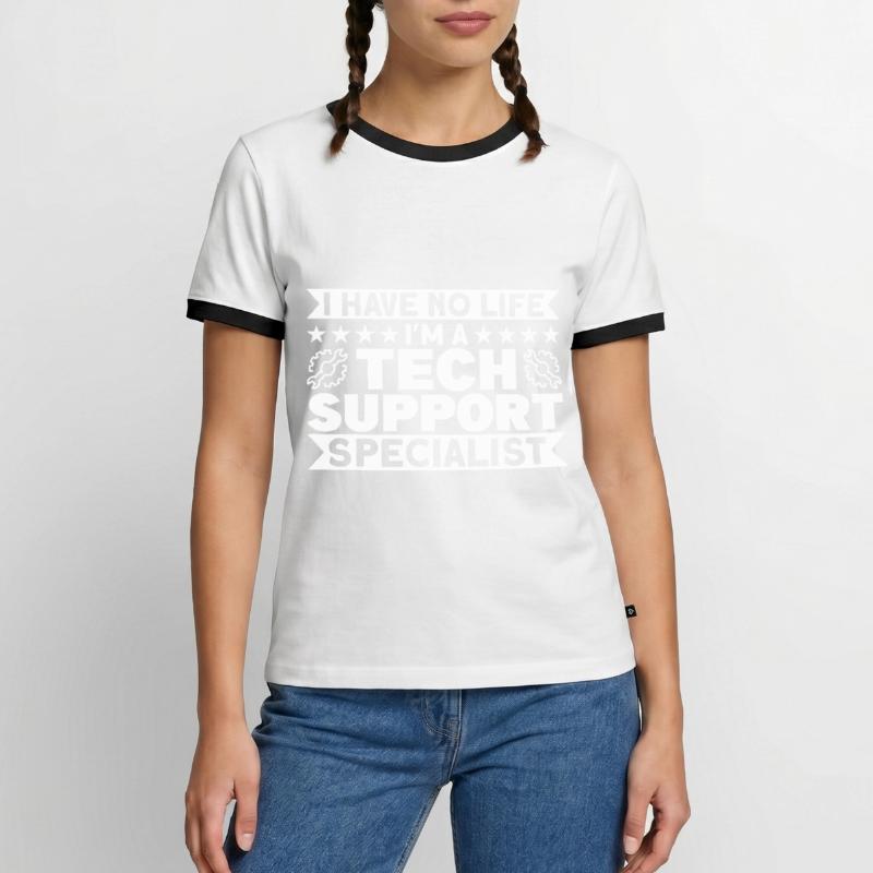 Tech Support Technical Support Support Gift Men's Ringer Shirt